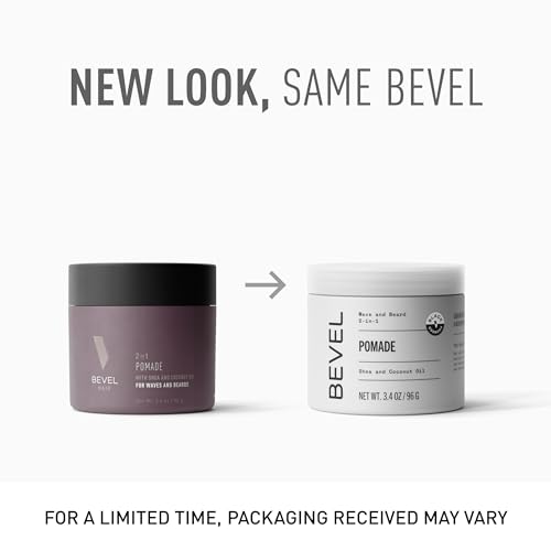 Bevel beard balm being applied to hair for smooth frizz control.