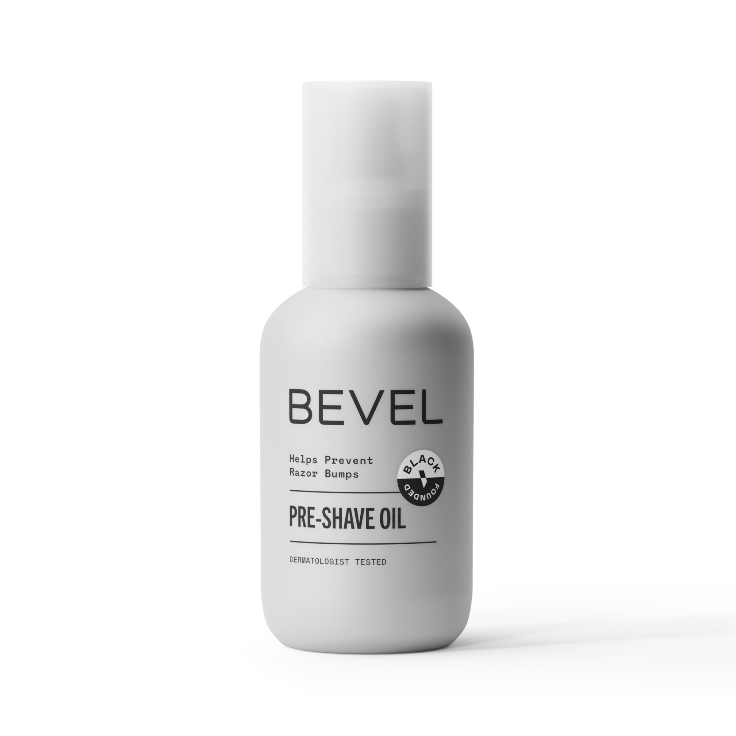 Bevel Pre Shave Oil bottle pour for smooth prep before shaving.