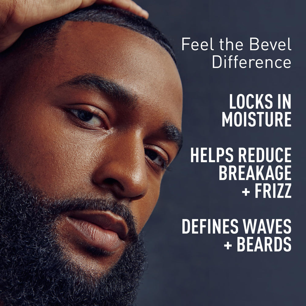 Bevel waves styled with pomade on damp hair for defined texture.