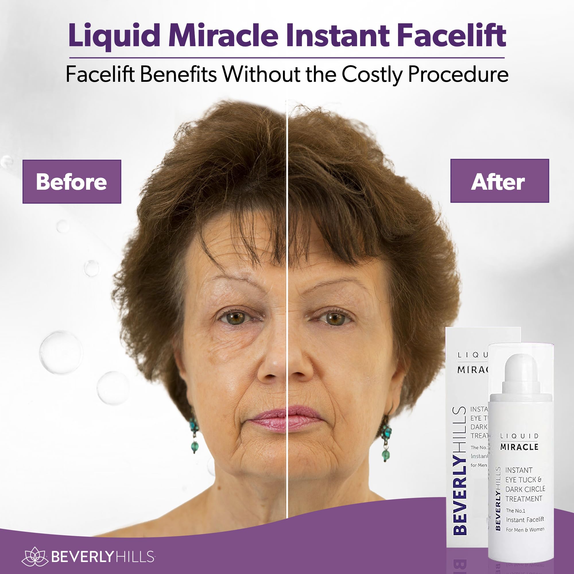 BEVERLY HILLS Eye Serum applied under the eye area for smoothness