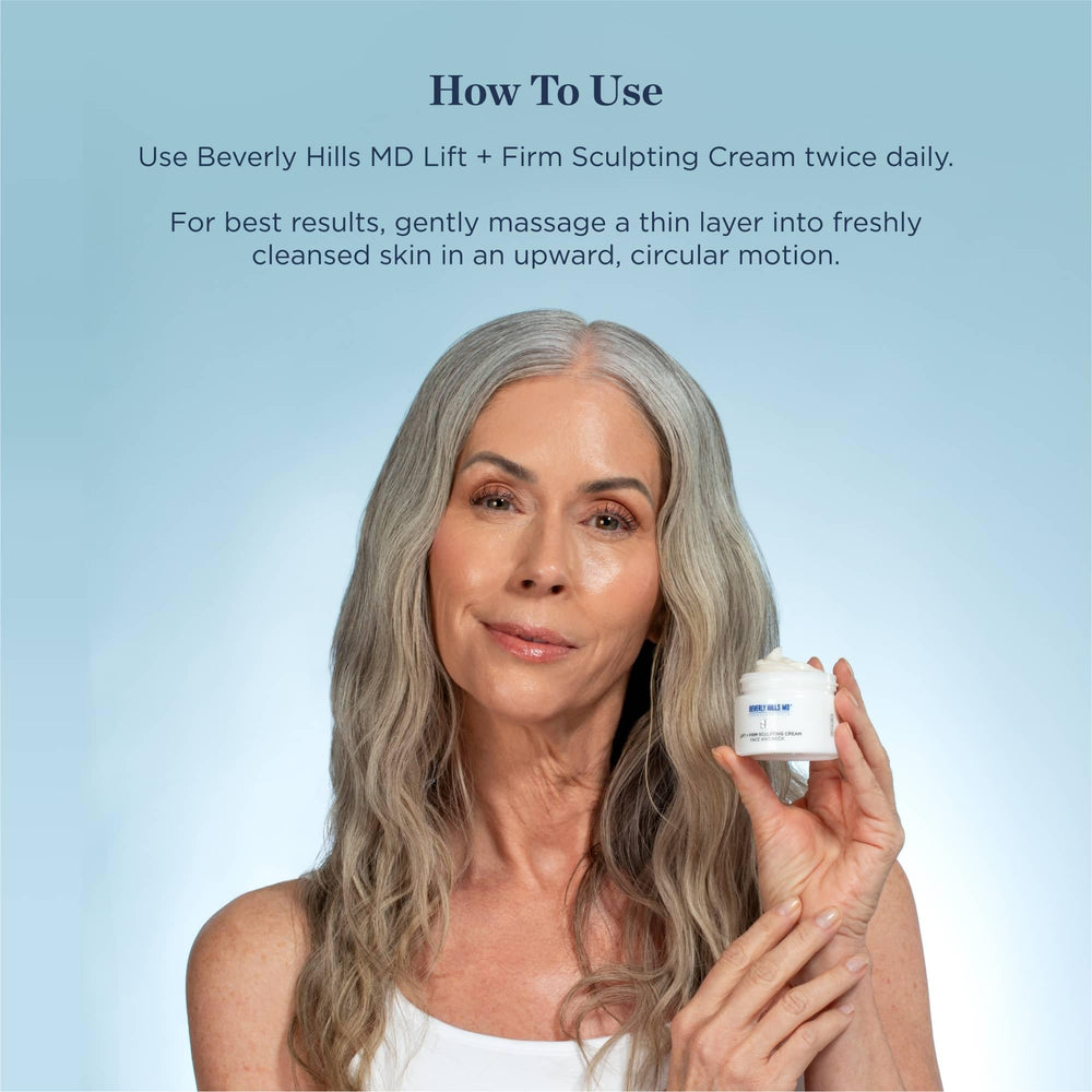Ingredient label highlights Progeline, Liftessence, and Sculptessence in Beverly Hills MD cream.