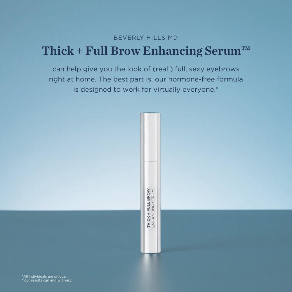 Beverly Hills MD Thick + Full Brow Serum brush application, targets sparse areas for even coverage.