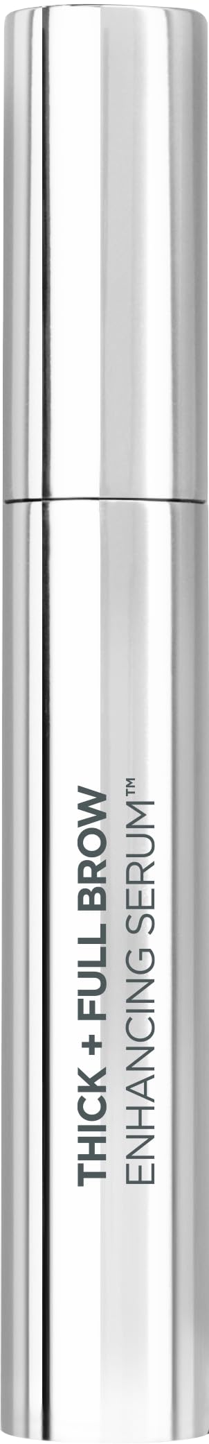 Beverly Hills MD Thick + Full Brow Serum tube closeup, nourishes brow hairs for a fuller look.