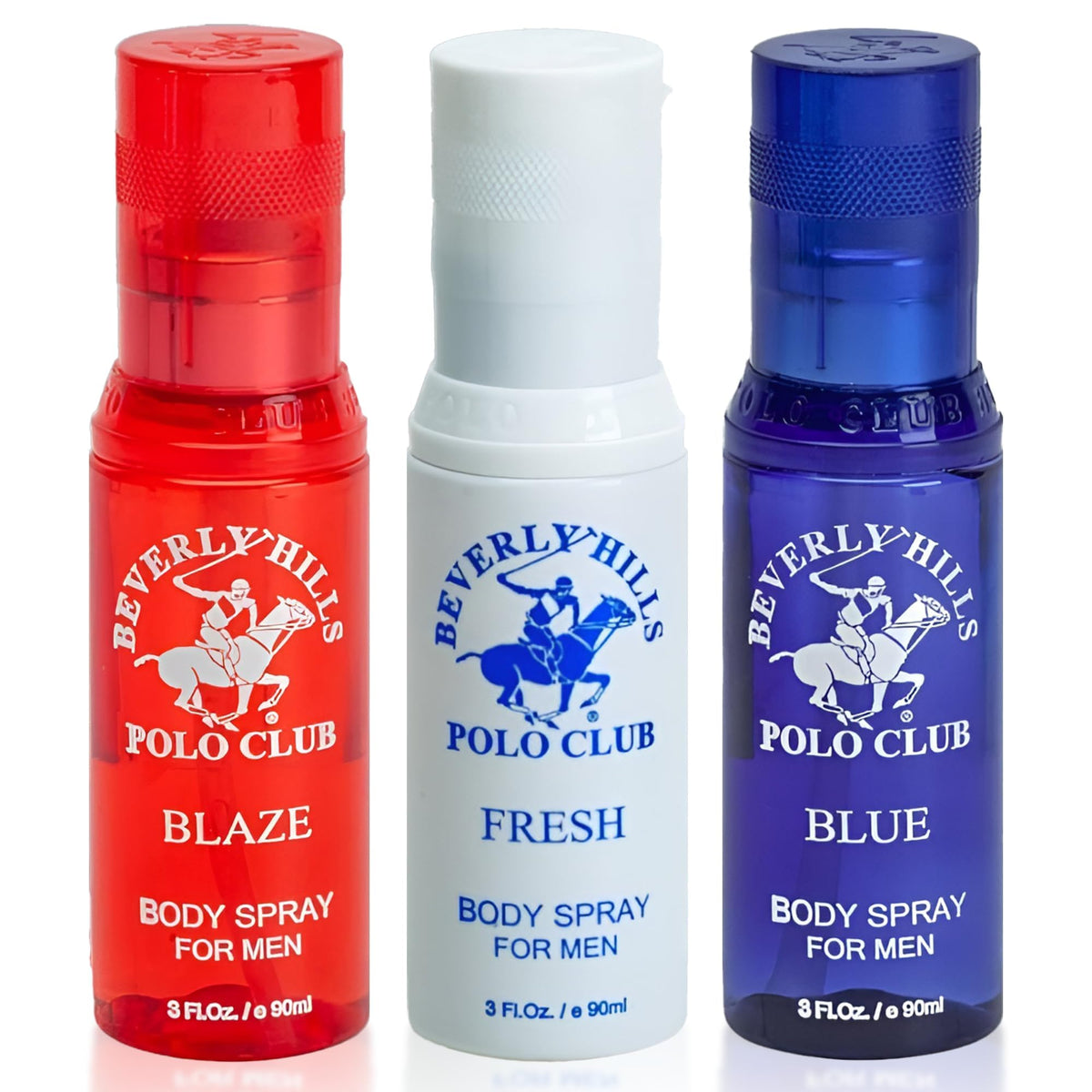 Beverly Hills Polo Club men's body spray gift set front view for daily freshness