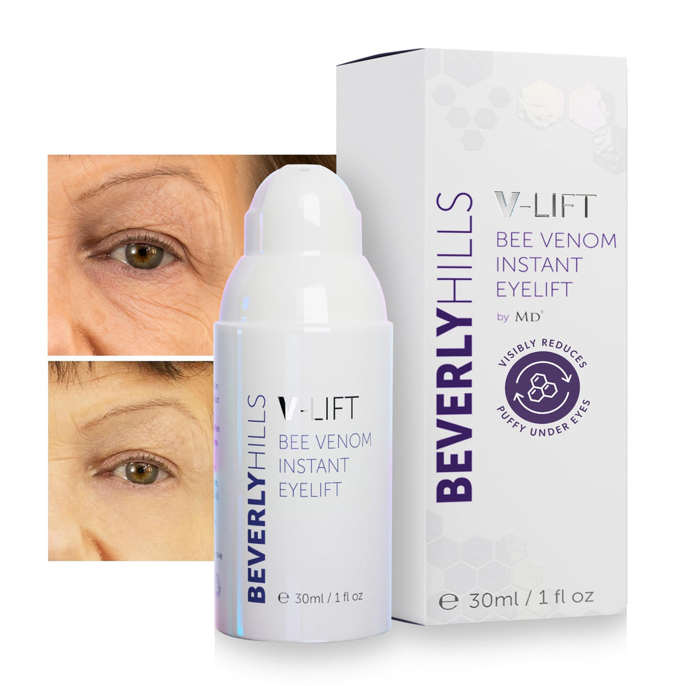 Beverly Hills V-Lift bottle front view for eye care hydration