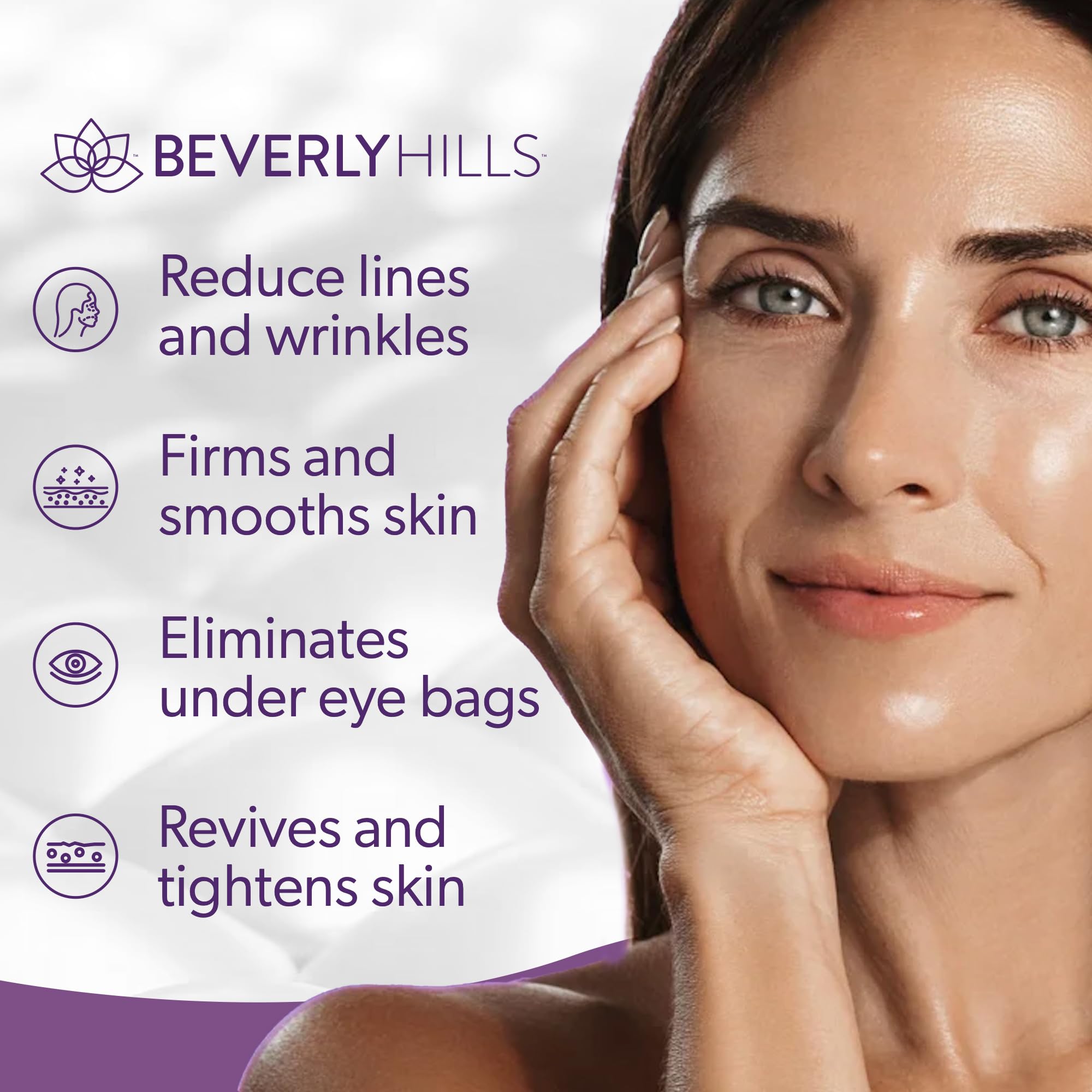 Beverly Hills V-Lift in daily skincare routine beside makeup bag