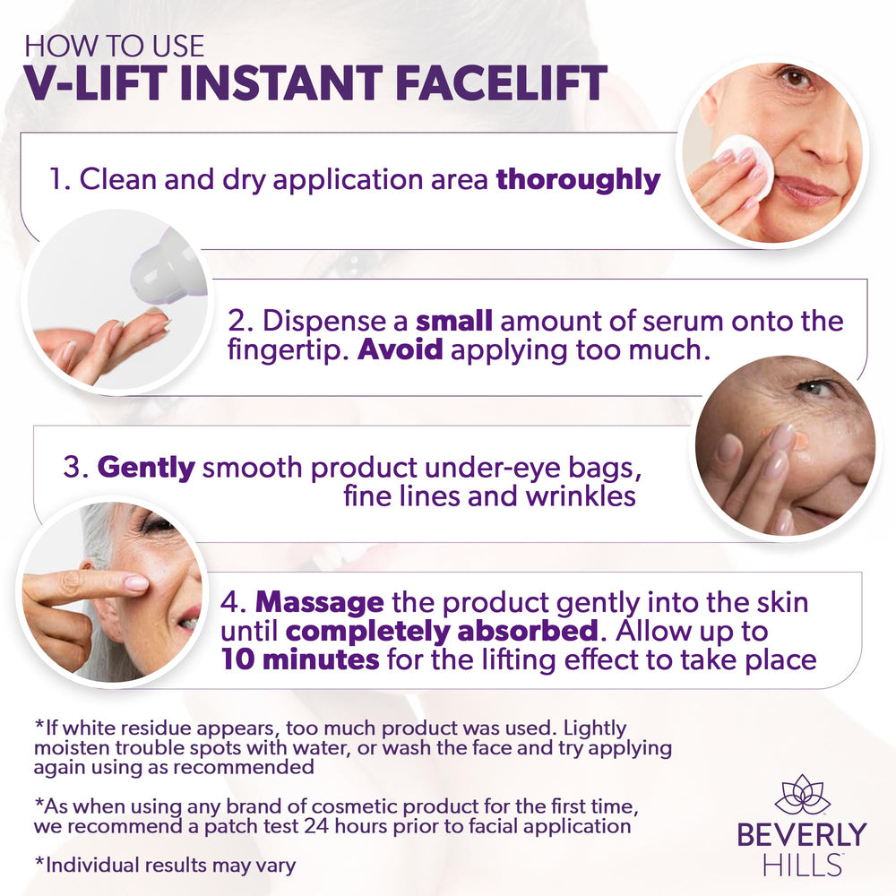 Beverly Hills V-Lift packaging branding with logo and name