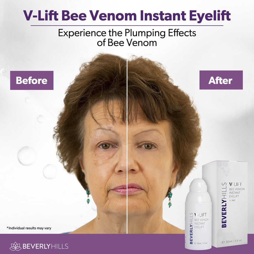 Beverly Hills V-Lift serum texture close-up ready for under-eye use