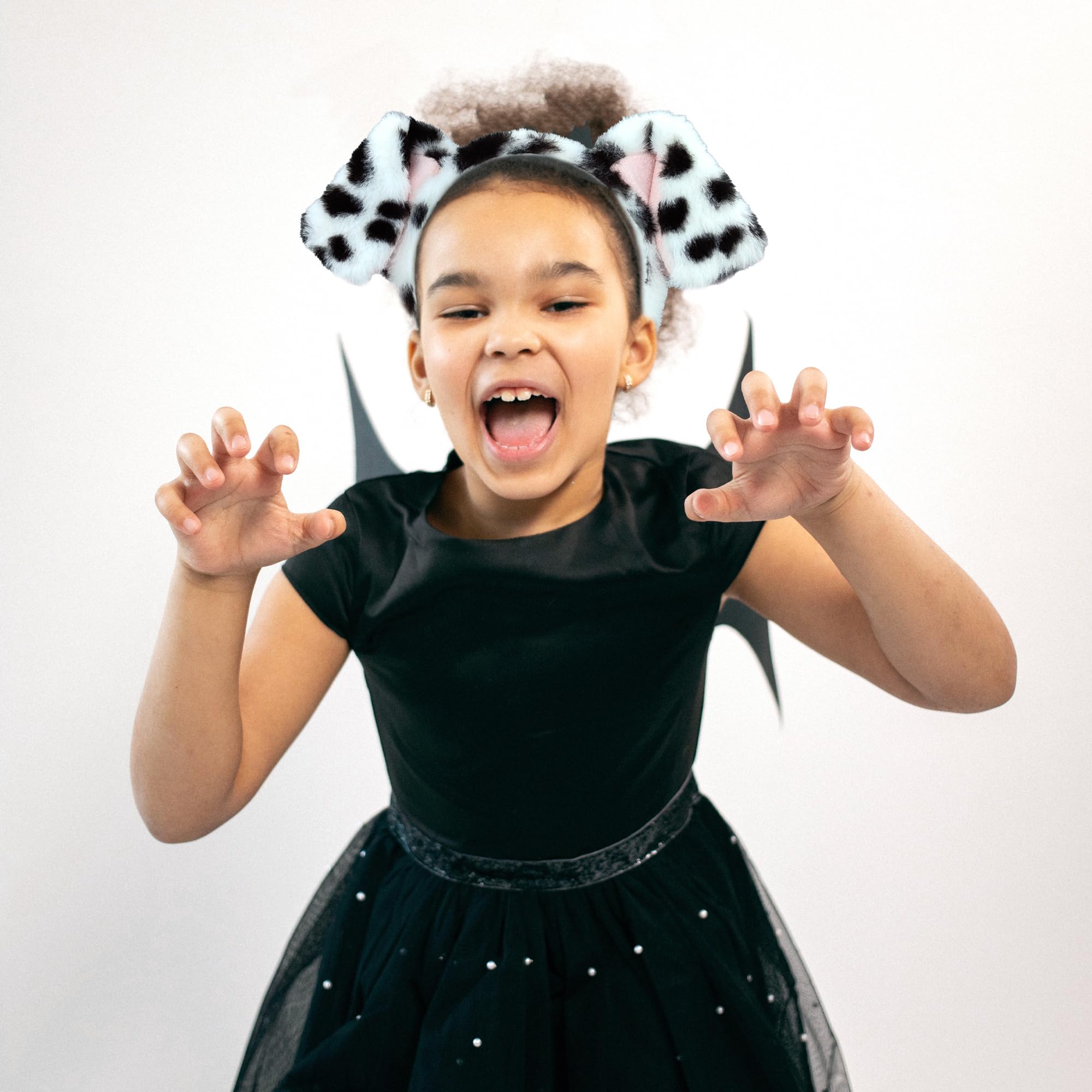 Beviliu bandeau dalmatien, élastique ajustable, convient à la plupart des têtes.