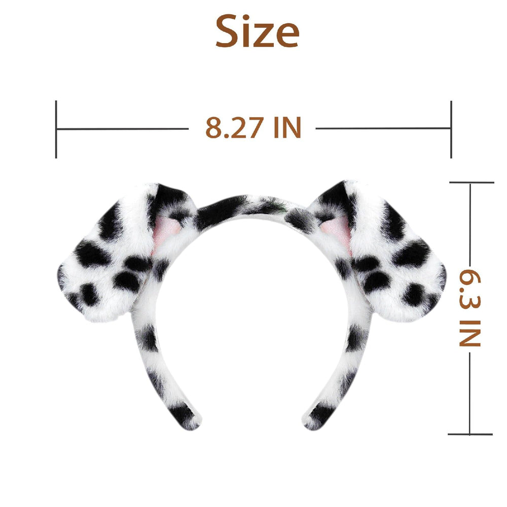 Beviliu pack 8 bandeaux dalmatiens, ensemble polyvalent pour fêtes et jeux.