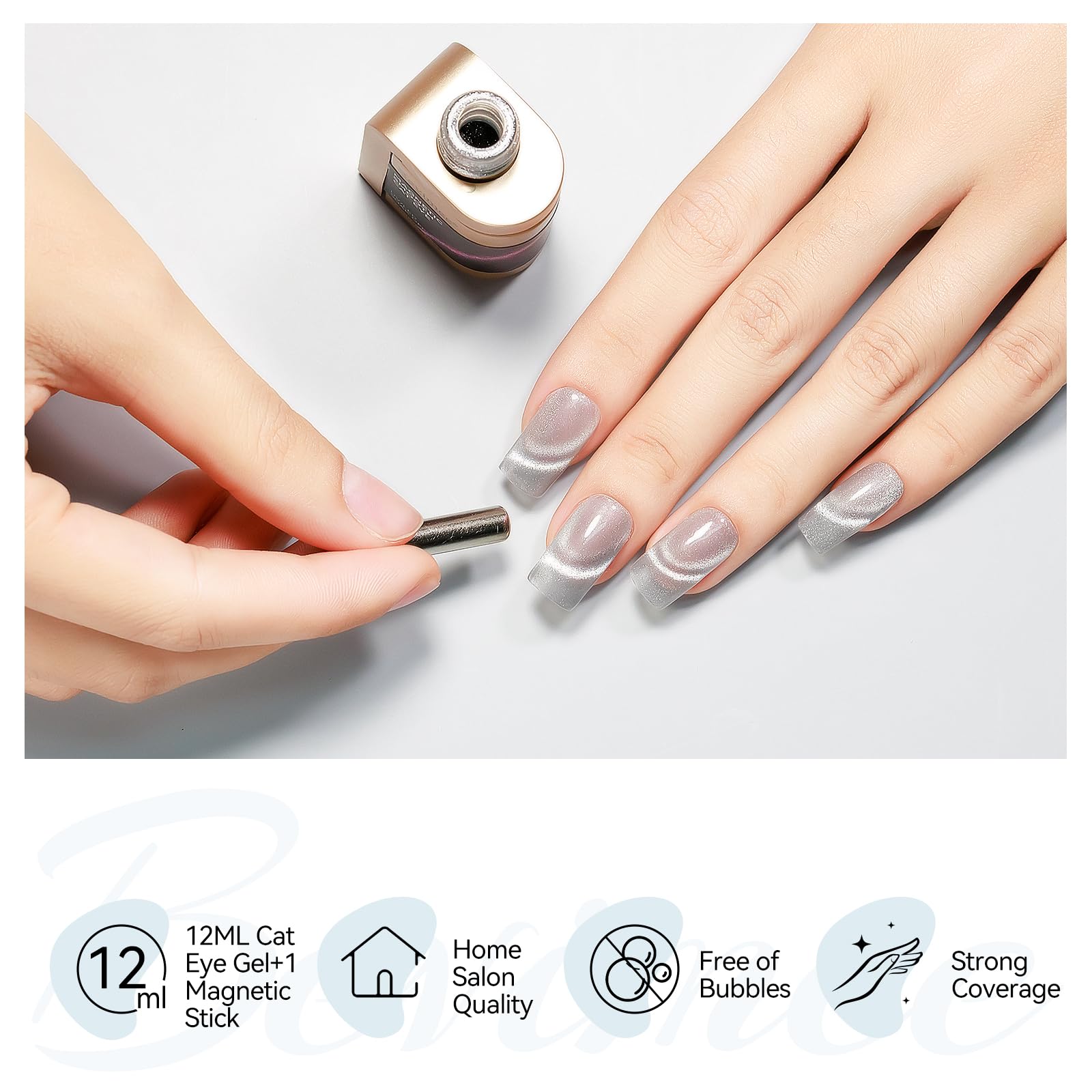 Bevimee HEMA-free gel polish supports healthier, gentler application.