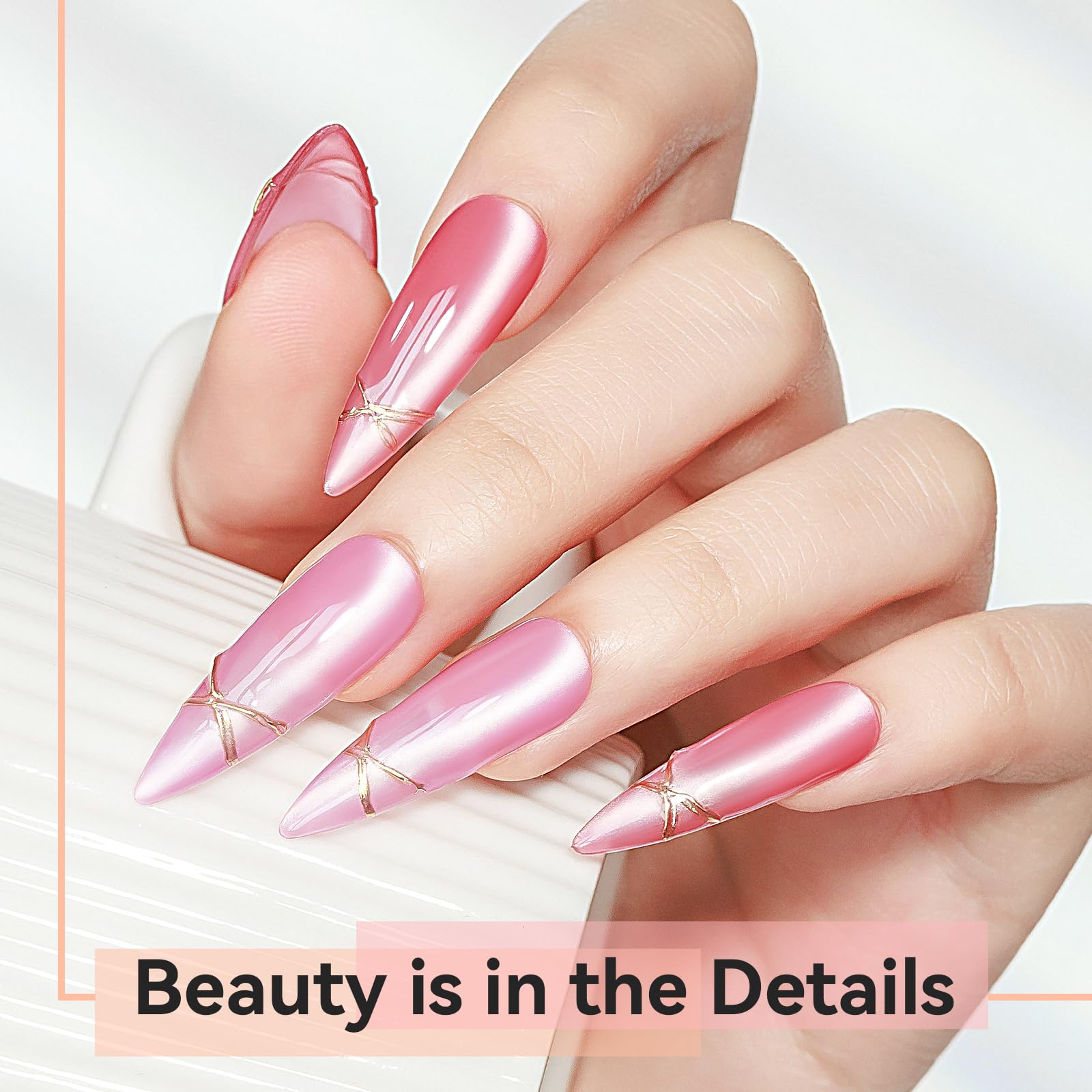 Bevimee cat eye holo glass polish chrome finish reflects light beautifully