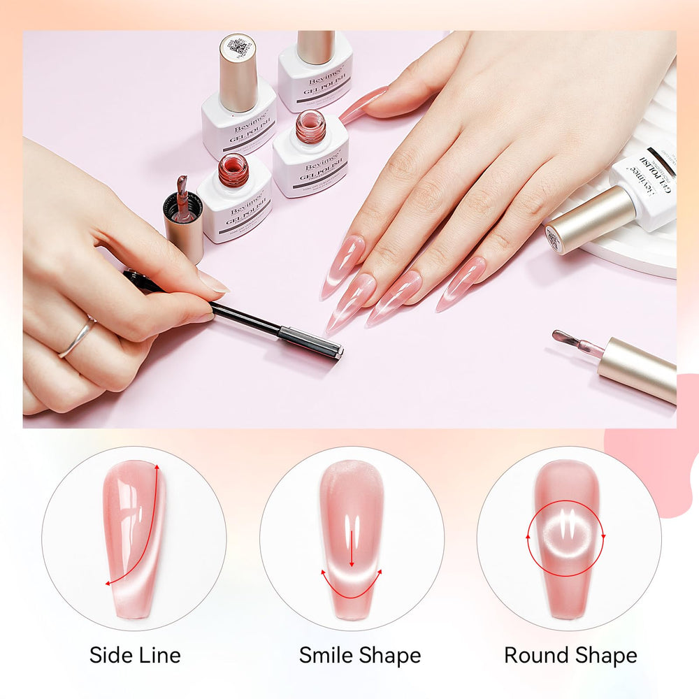 Bevimee cat eye gel polish magnet kit includes durable bottles and magnet