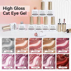 Bevimee cat eye gel polish red glitter offers bold party-ready nails