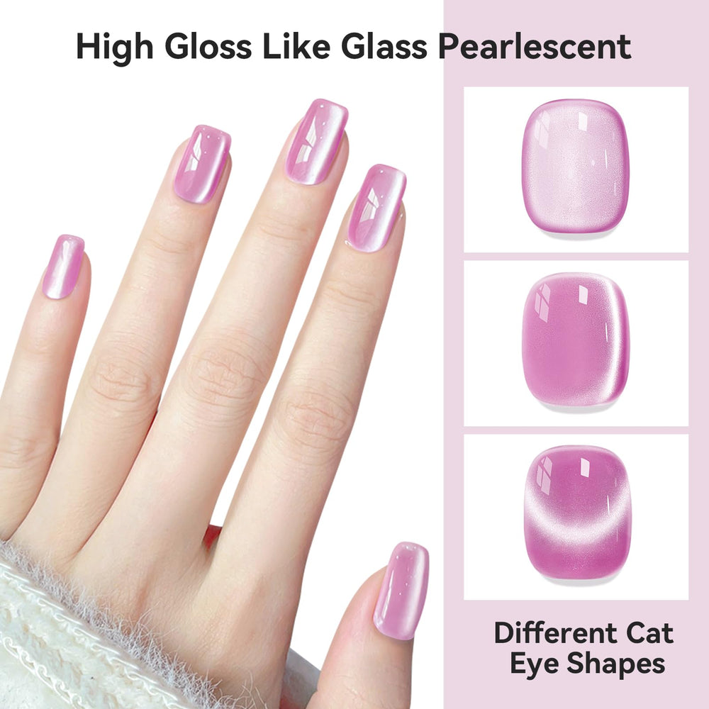 Bevimee cat eye gel swatch displaying high gloss mirror finish