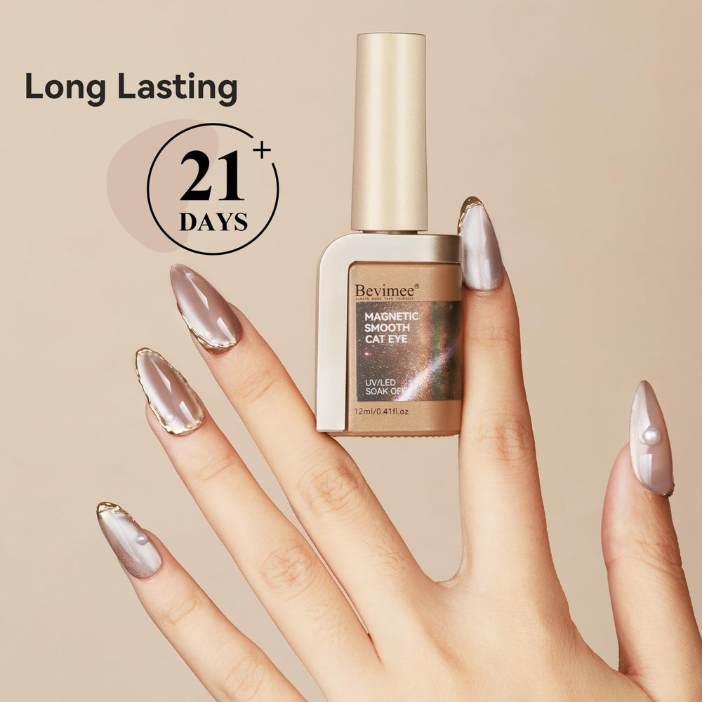 Bevimee Healthy non-toxic nail gel supports strong, healthy nails during long-lasting color.