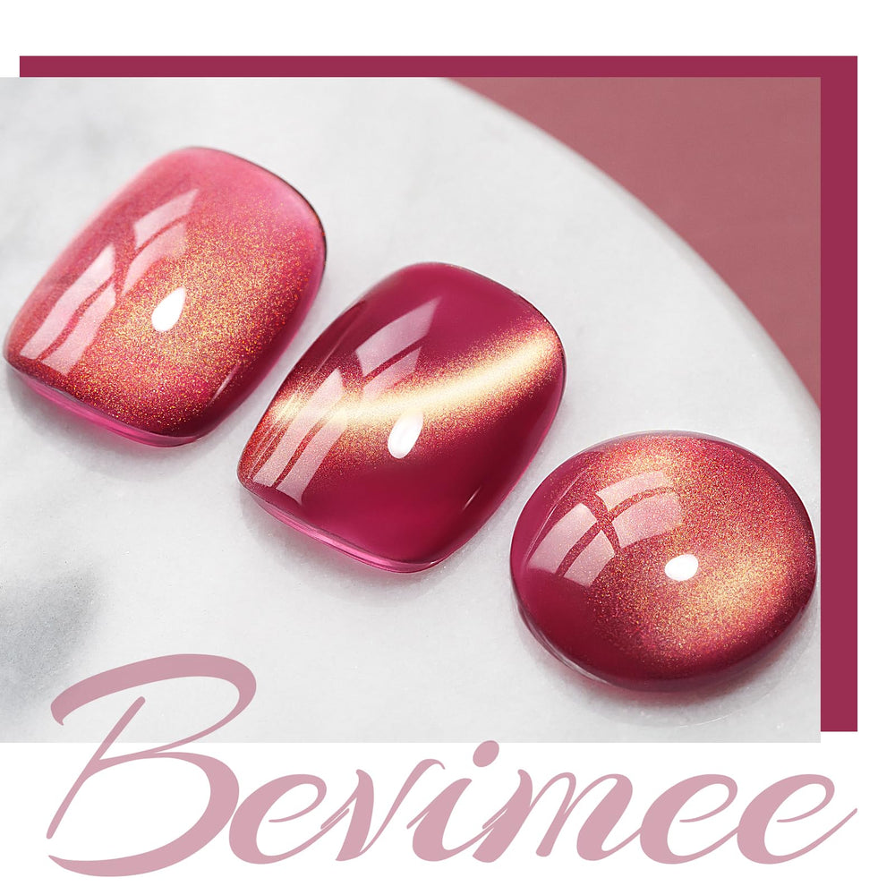 Bevimee high-gloss bottle captures mirror-like shine for premium manicures.