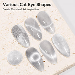 Bevimee holographic shimmer cat eye polish adds depth in light.