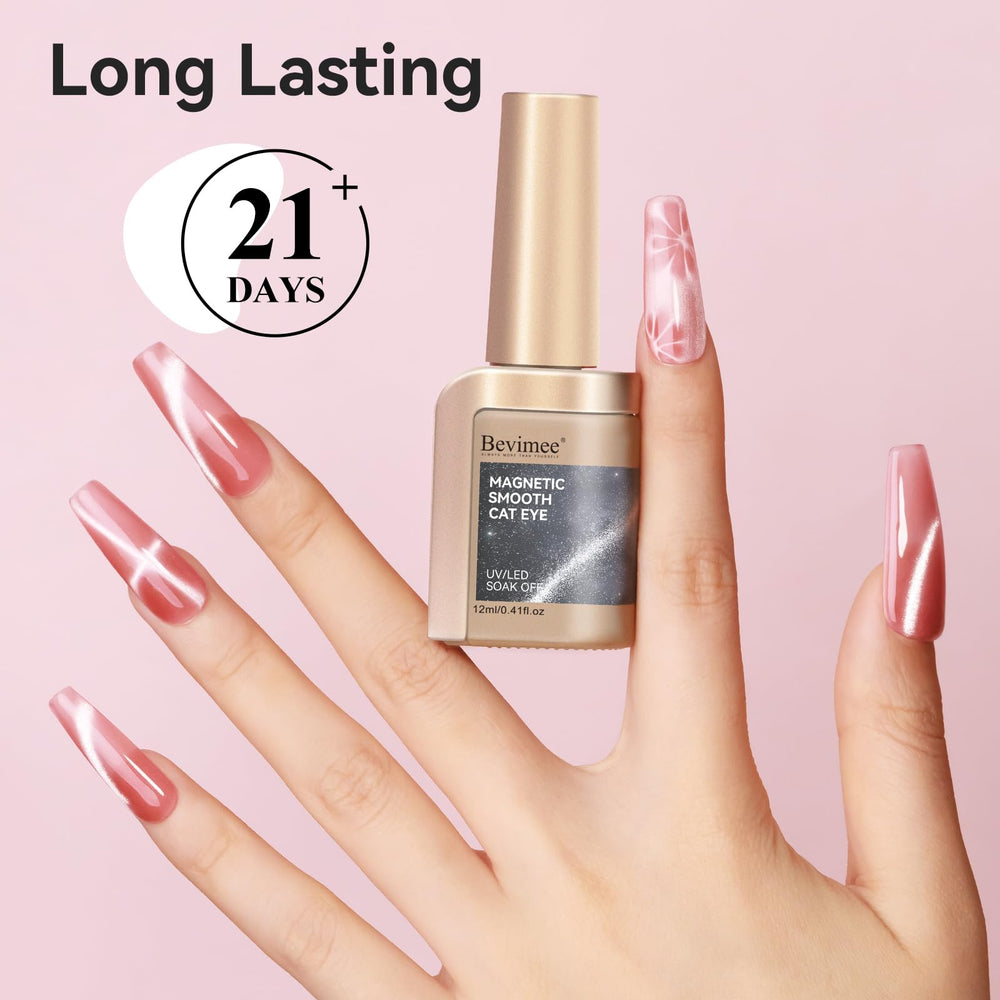 Bevimee Long-lasting gel resists chipping for weeks.