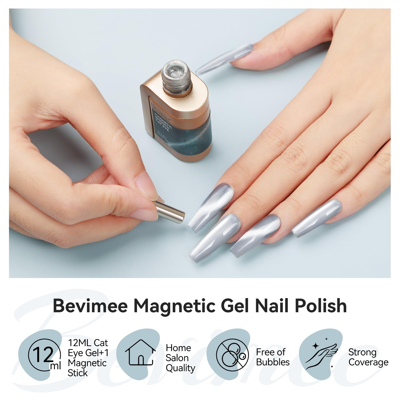 Bevimee long wear cat eye gel promises extended color without frequent touch-ups.