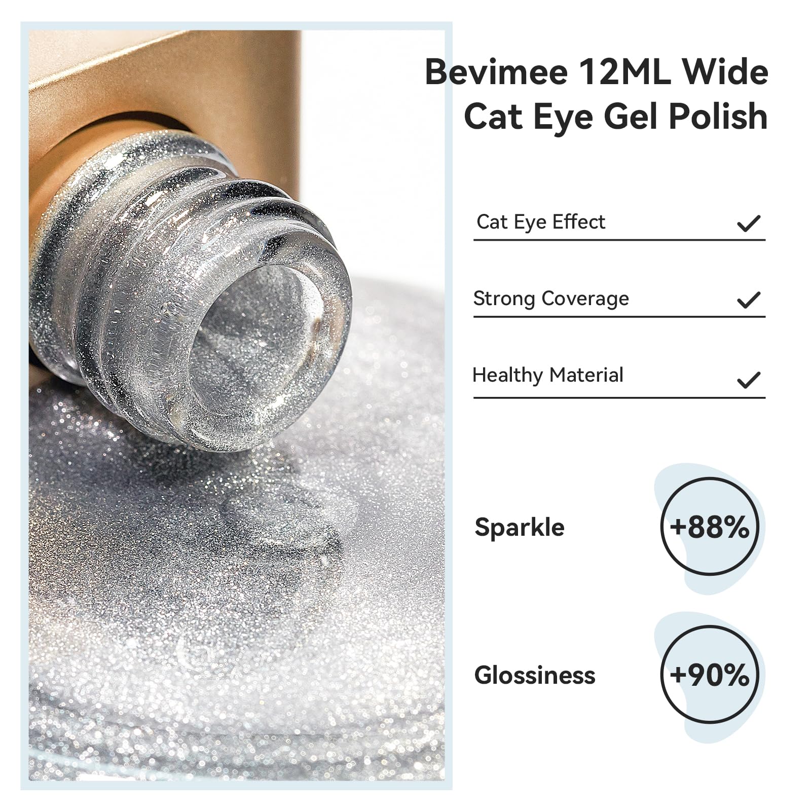 Bevimee magnetic stick lets you create varied cat eye effects, from wide to slash patterns.