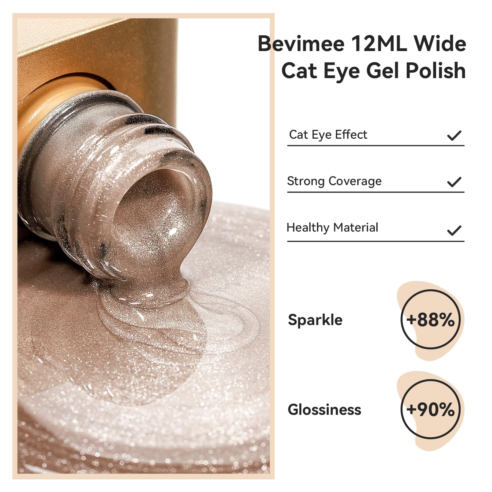 Bevimee magnetic stick creates cat-eye patterns for versatile nail art at home