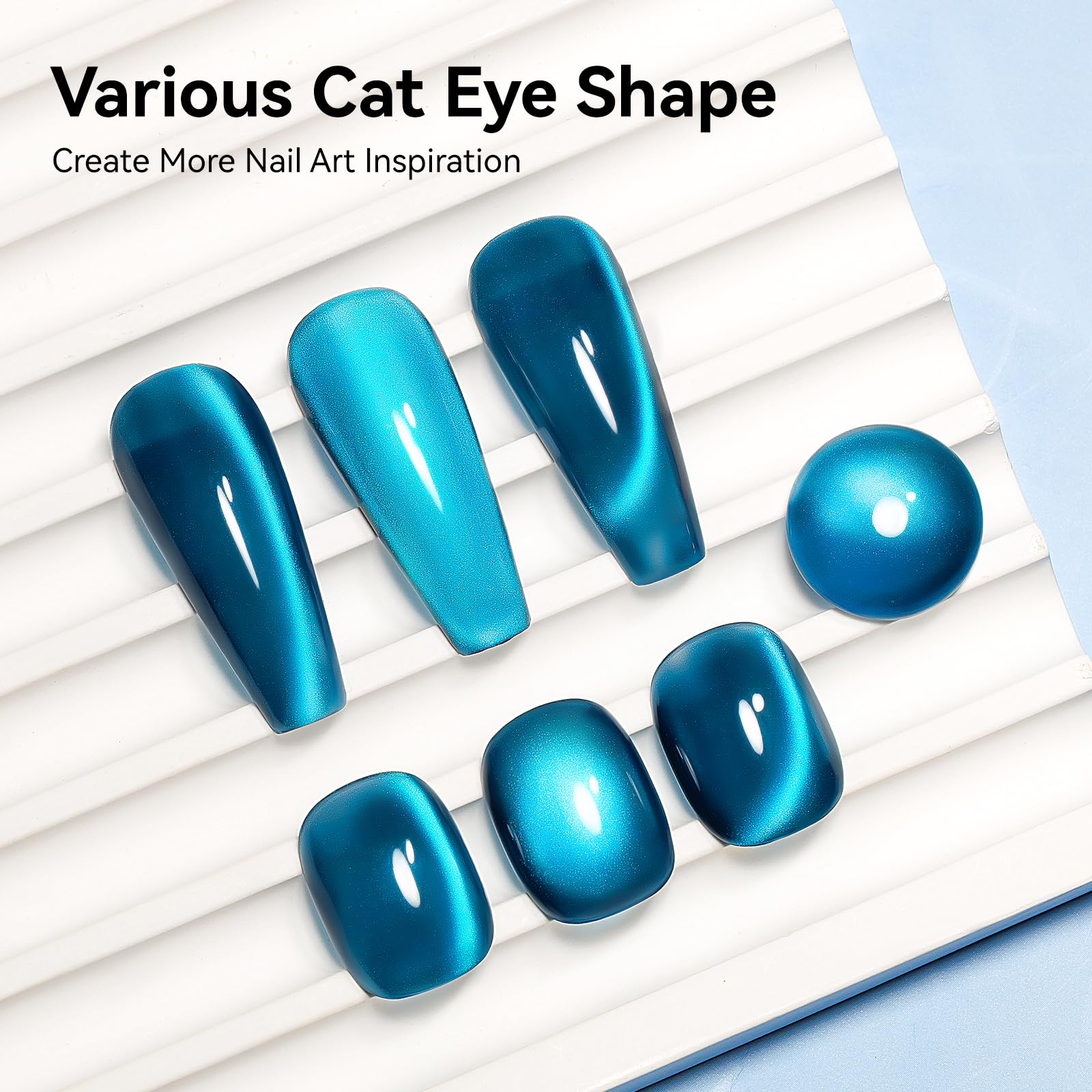 Bevimee Magnetic Stick demonstrates multiple cat-eye patterns for party-ready looks.