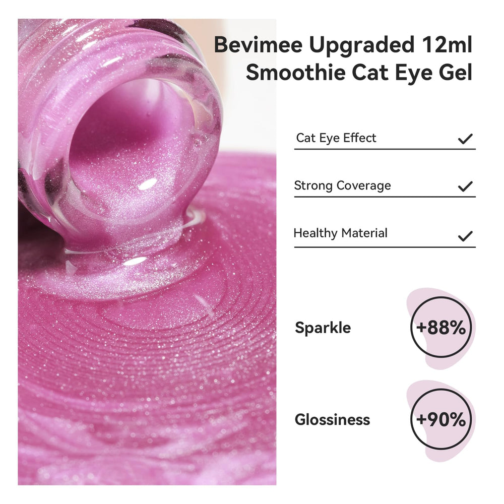 Bevimee magnetic stick used to create varied cat eye effects
