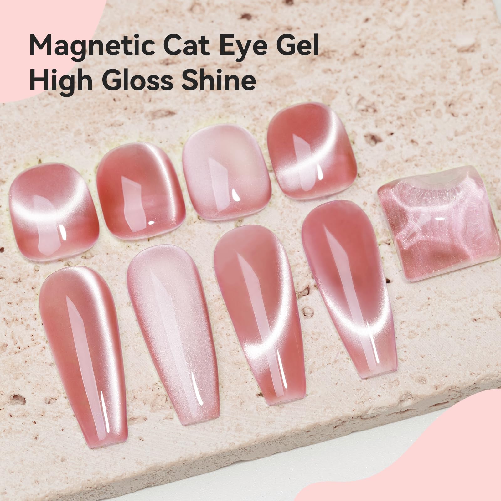 Bevimee Magnetic stick enables precise cat-eye patterns on nails.