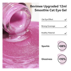 Bevimee magnetic stick used to create varied cat eye effects