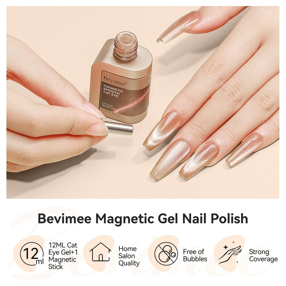 Bevimee Moonlight nail-art idea on tips with glittery cat-eye sparkle.