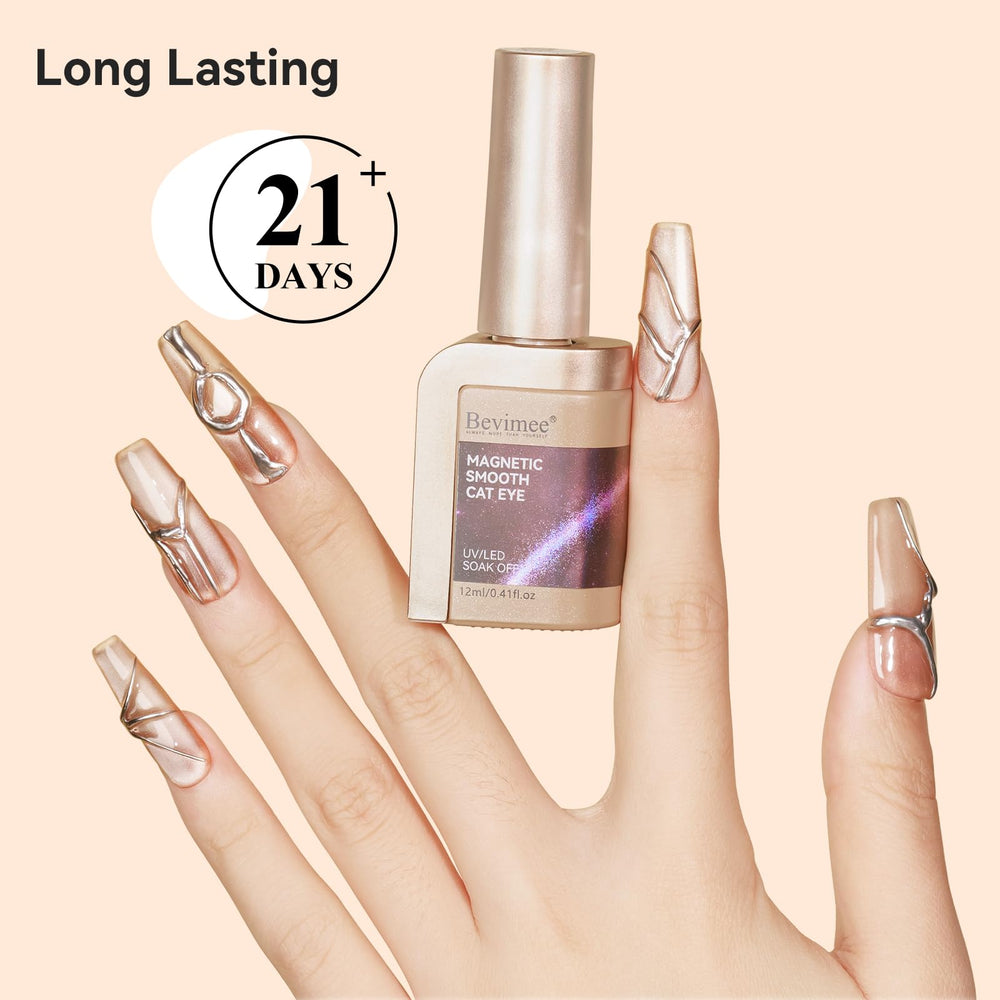 Bevimee Moonlight bottle beside UV lamp for quick cure and lasting shine.