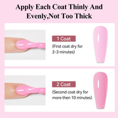 Bevimee light pink swatches; sheer Barbie pink for everyday nails.