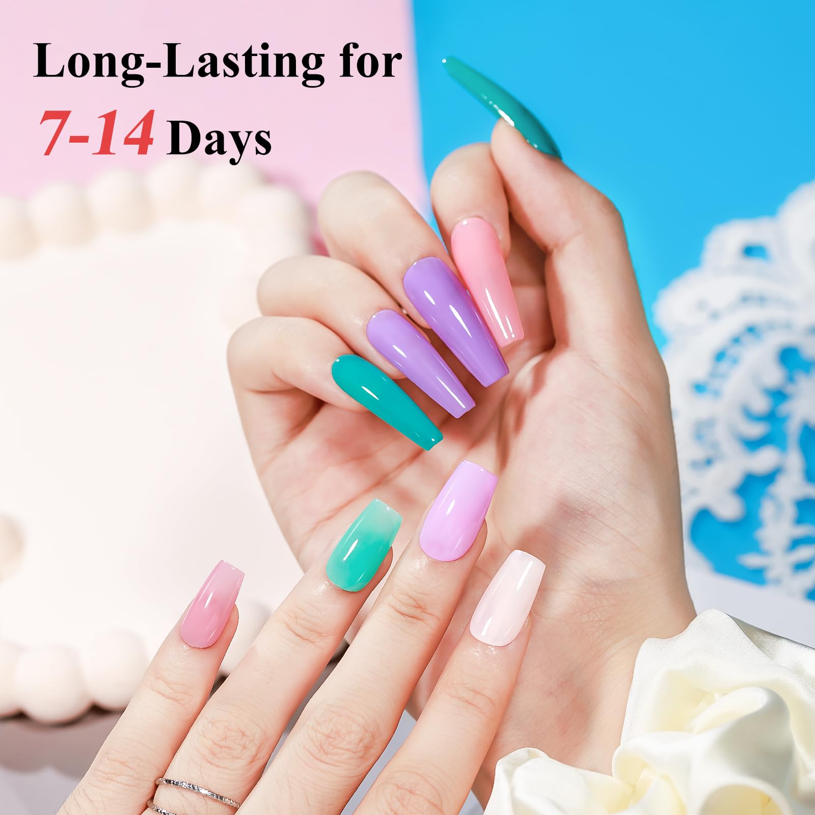 Bevimee long-lasting oil-based polish for lasting shine.