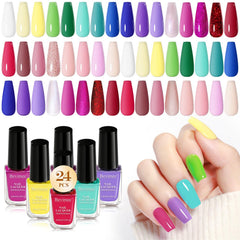 Bevimee nail polish set 24 bottles color range for versatile looks.