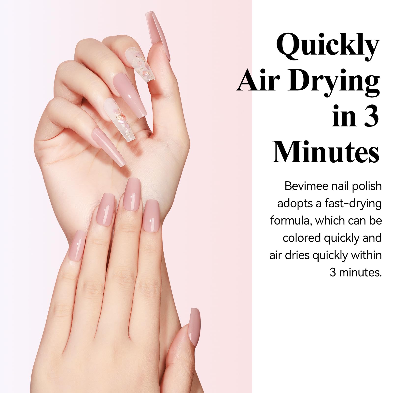 Bevimee Top coat option provides matte or glossy finish