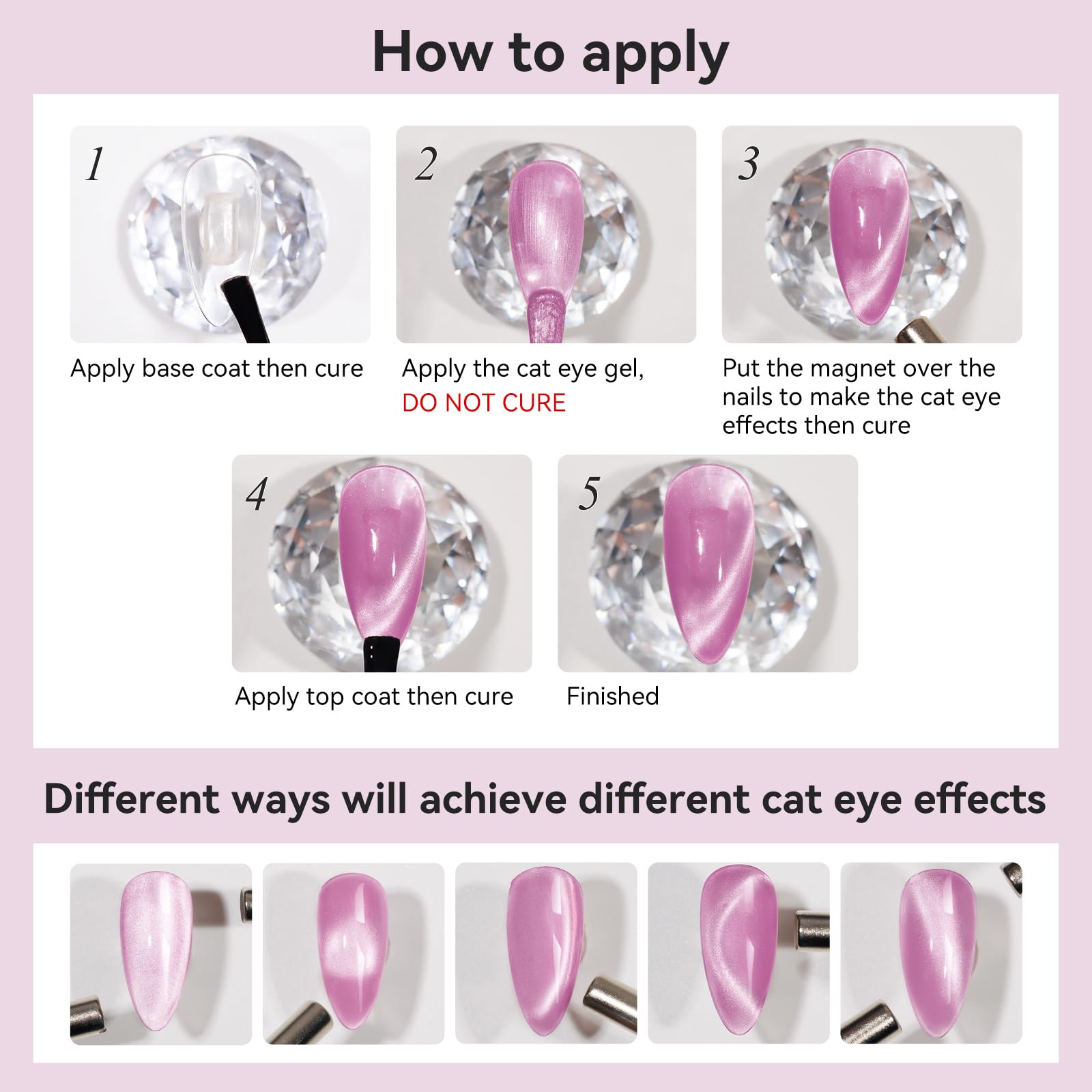 Bevimee nails with Bevimee Moonlight gel achieving a glossy mirror look