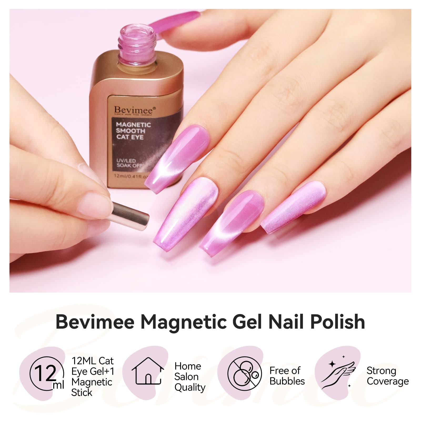 Bevimee label highlights non-toxic ingredients of the gel polish