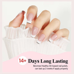 Bevimee nude nail polish air-dry time demonstrates lamp-free convenience