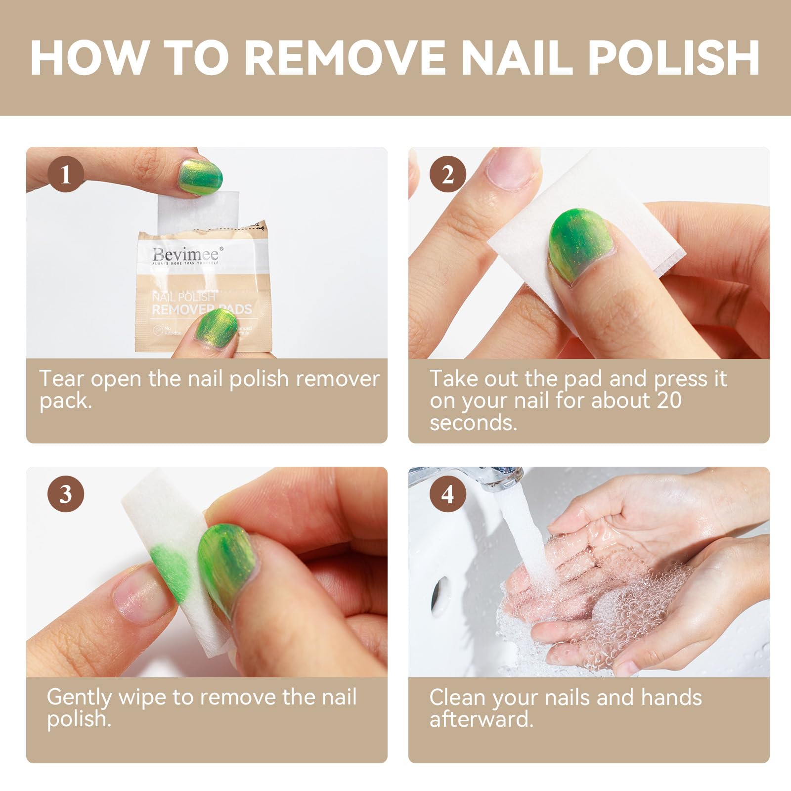 Bevimee quick polish removal helps switch looks faster