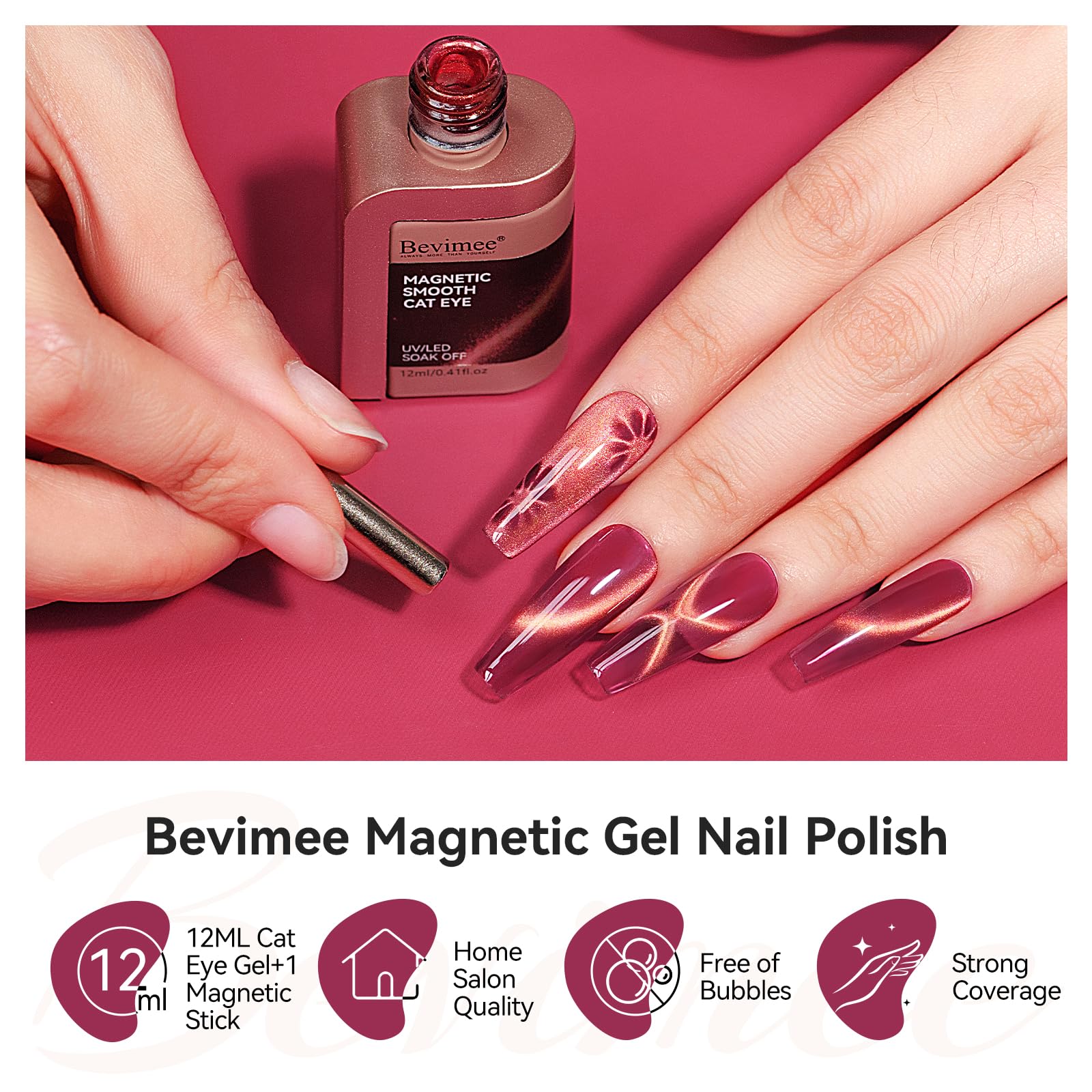 Bevimee UV cure for 90-120 seconds ensures proper set under lamp.