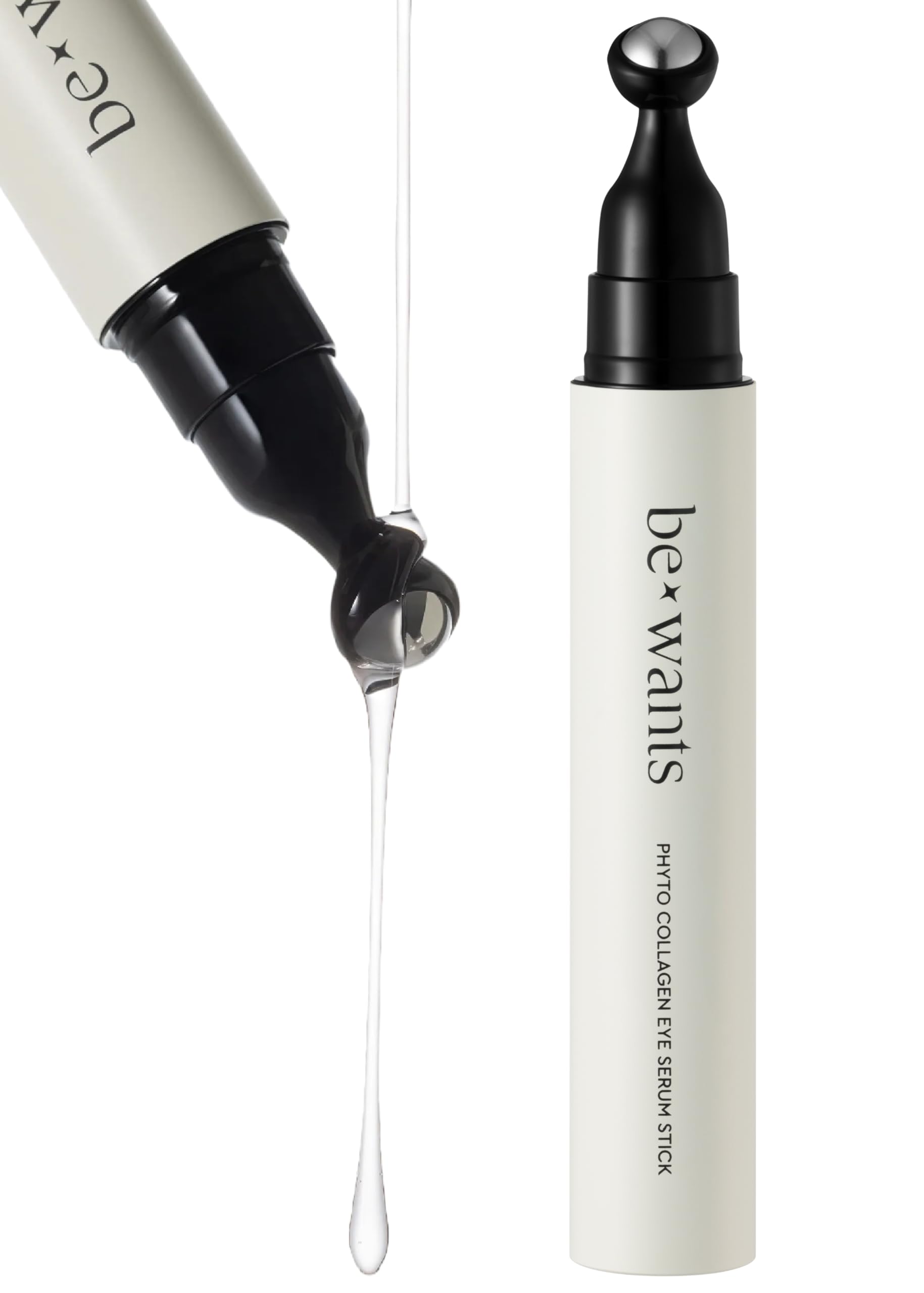 BE+WANTS Instant Eye Bag Remover bottle with cooling tip for refreshing under-eye skin