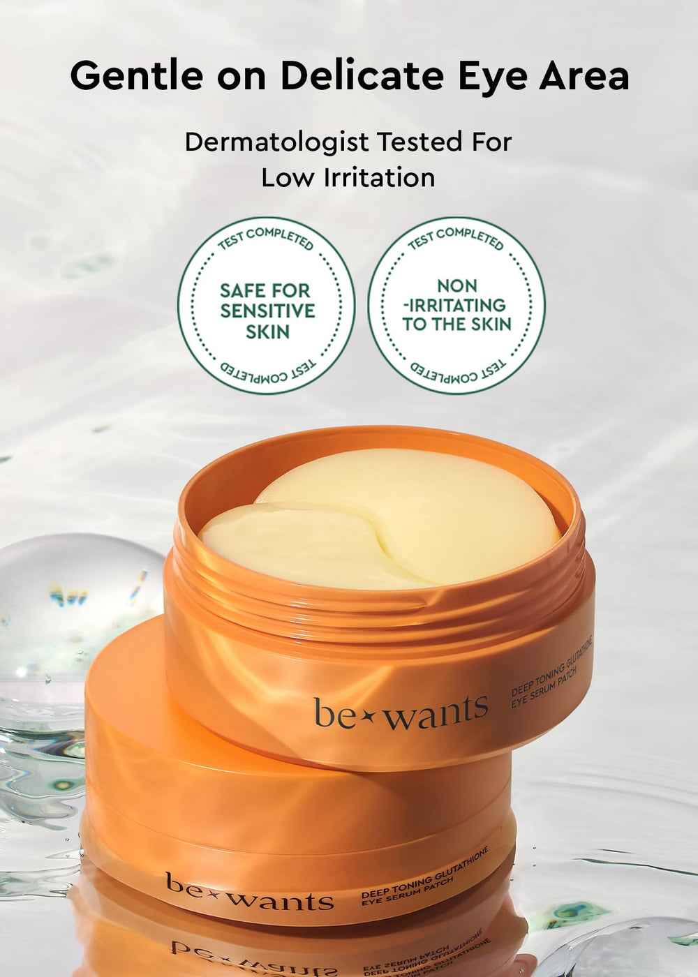 BE+WANTS 60-patch pack for easy skincare routine.