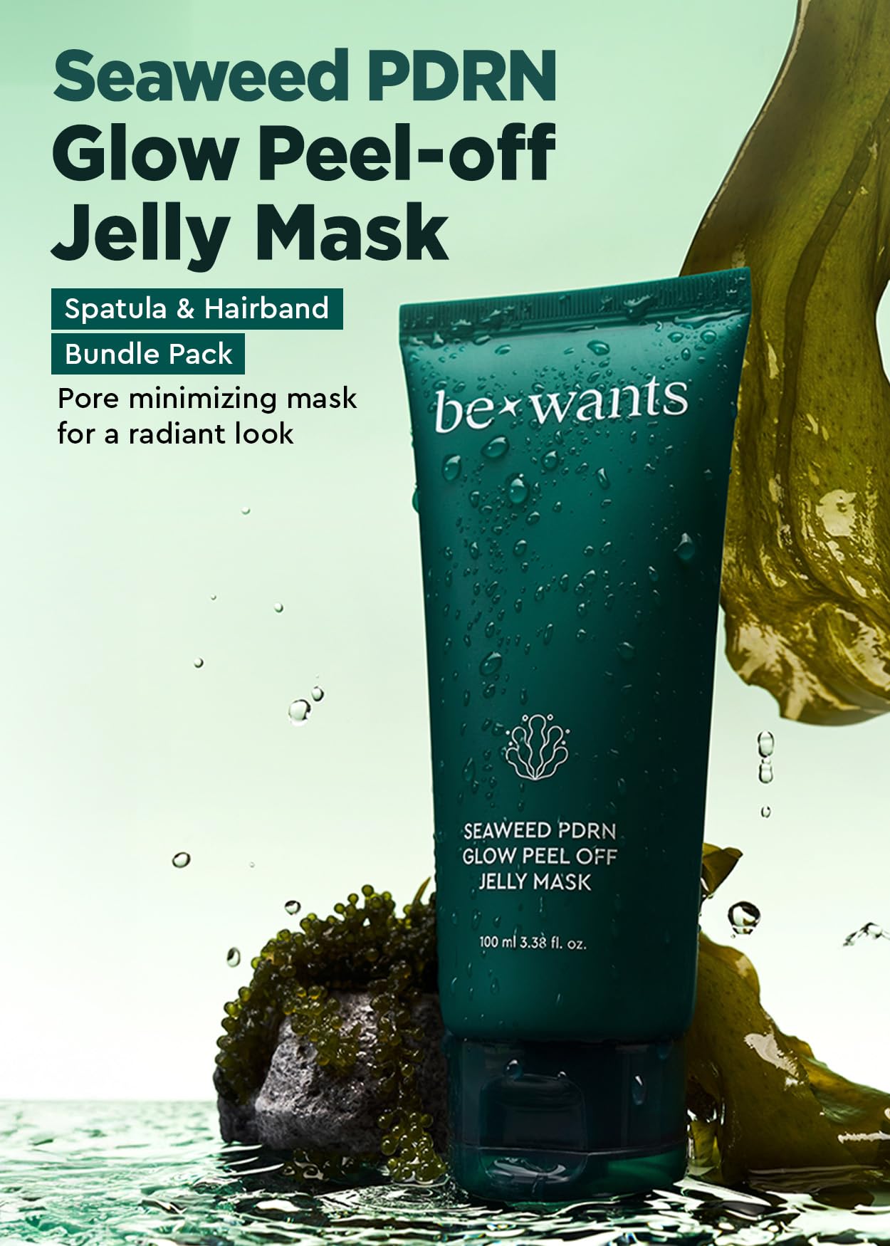 BE+WANTS headband keeps hair away during masking