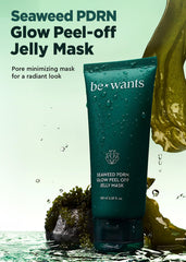 BE+WANTS Seaweed PDRN Peel-Off Jelly Mask jelly texture spreads smoothly across skin for even coverage