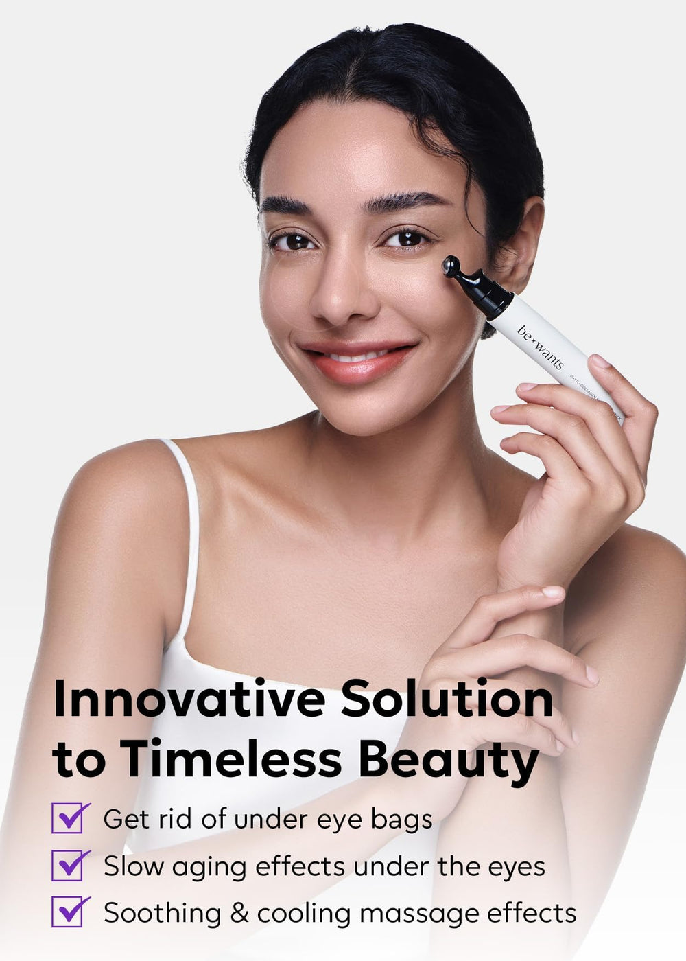 BE+WANTS One-Minute Lifting concept shown for quick, visible skin firmness.