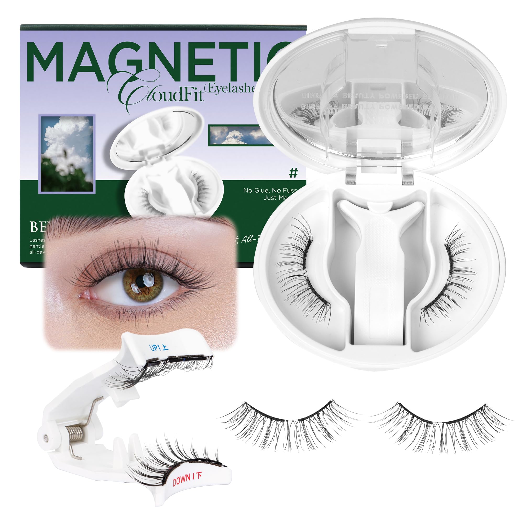 BEYELIAN all-in-one box with portable magnetic eyelashes for quick, mess-free styling