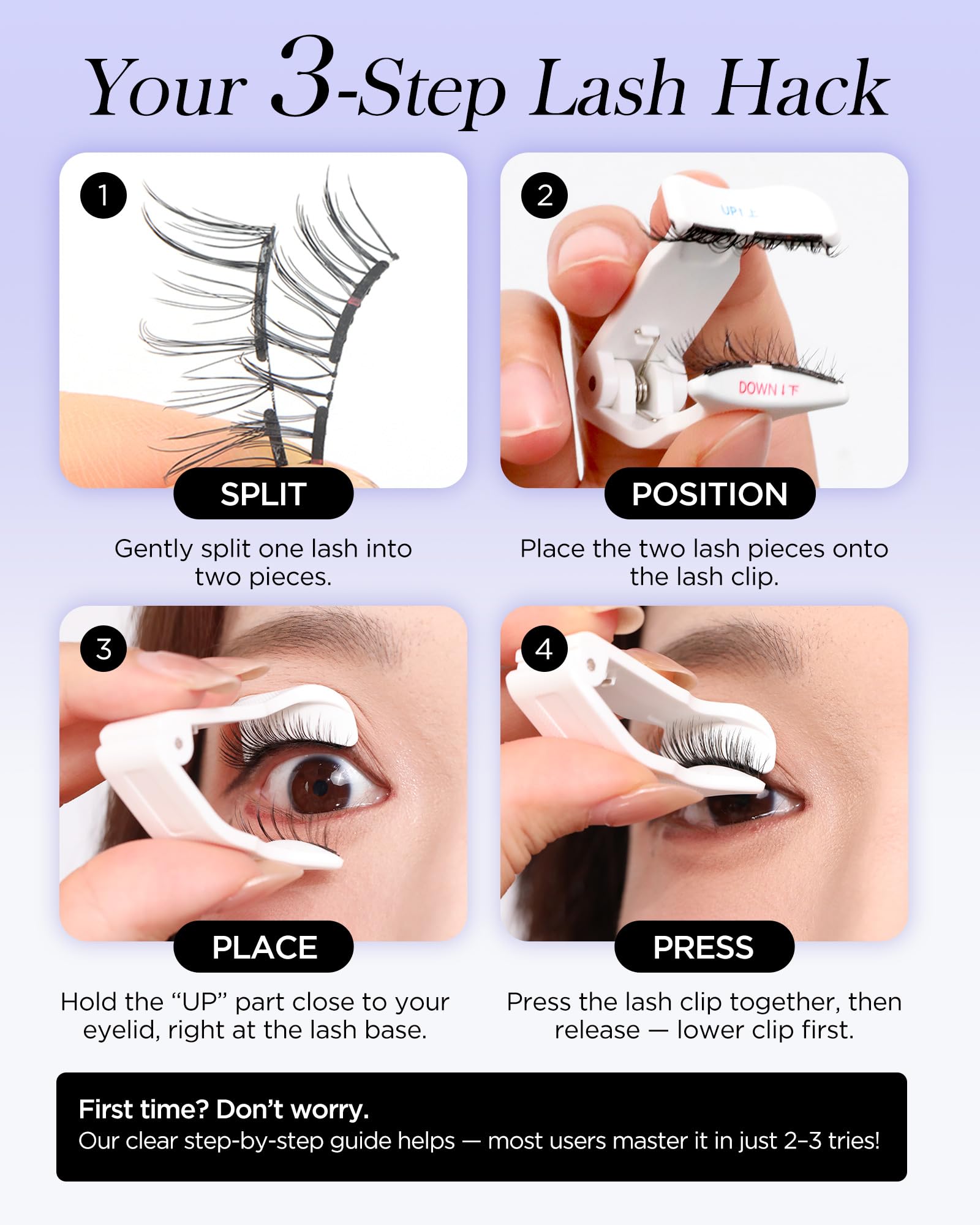 BEYELIAN lightweight lashes stay secure through daily activities