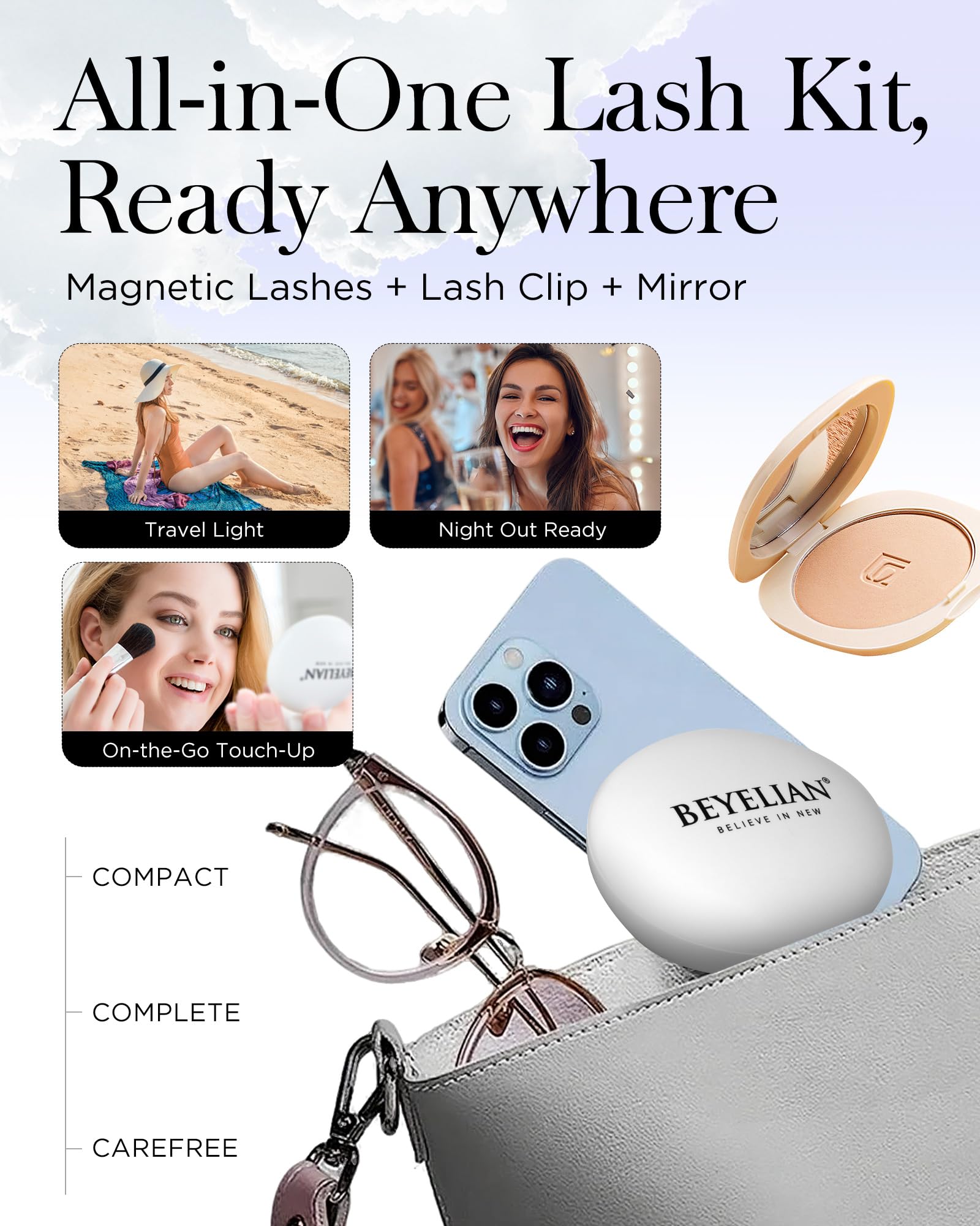 BEYELIAN no-glue magnetic lashes reduce irritation and simplify removal.