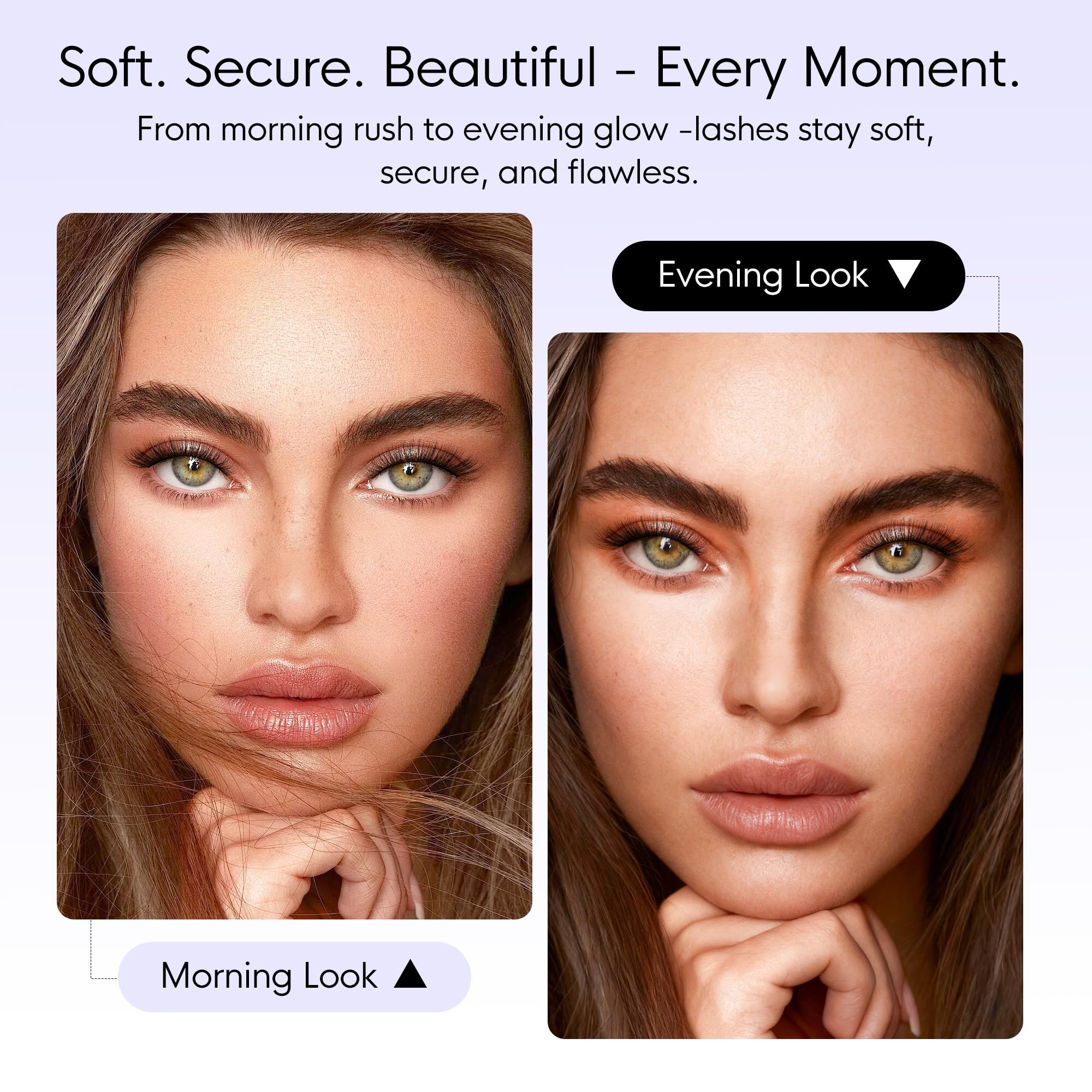 BEYELIAN lashes remove gently for quick touch-ups without remover
